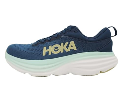 1123202 HOKA MEN'S BONDI 8 WALKING SNEAKER MIDNIGHT OCEAN BLUESTEEL SIZE 9.5 M - Like New