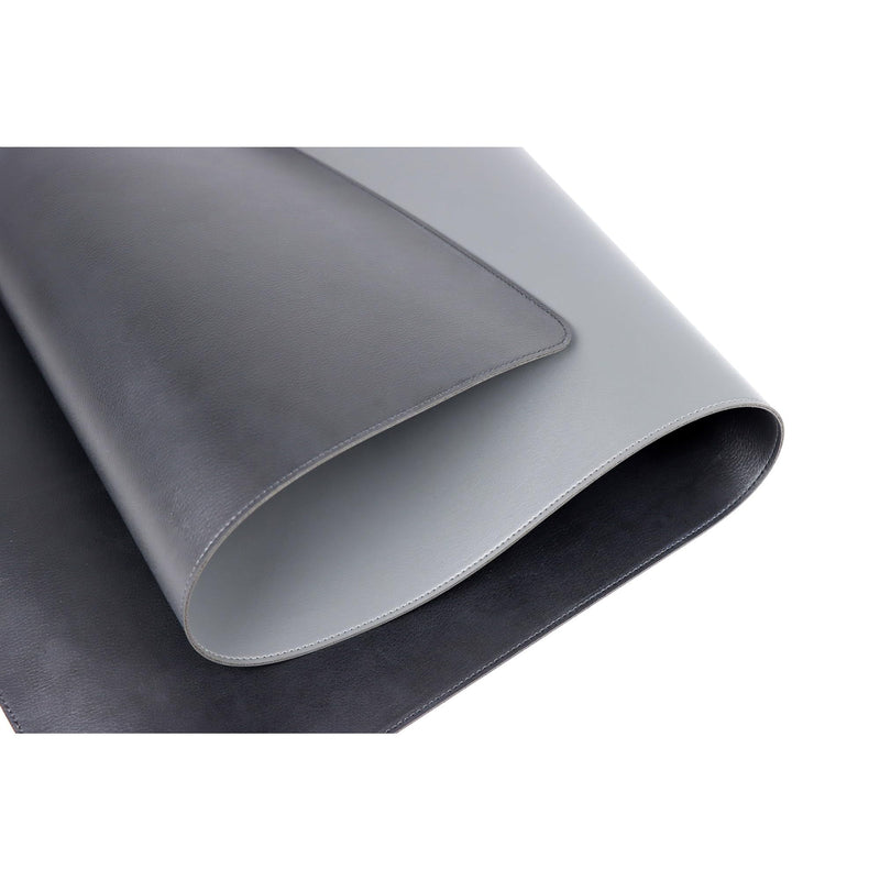 REALSPACE REVERSIBLE DESK PAD W/ANTIMICROBIAL TREATMENT, 20" X 36"  - BLACK/GRAY - Like New