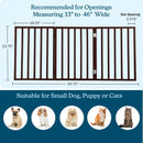 PETMAKER 3 Panel Pet Gate, Freestanding, Indoor, Brown, 54”x23.75” - Brand New