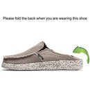 CASMAG Men's Clog Slip On Shoes Canvas Mule Loafers Slipper Slide Sandal Khaki - Like New