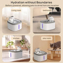 AIAUON CAT WATER FOUNTAIN 118OZ/3.5L CAT WATER FOUNTAIN WIRELESS - LIGHT GRAY - Like New