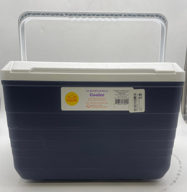 SUN SQUAD HARDSIDE COOLER 12 CANS/10QT - NAVY - Like New