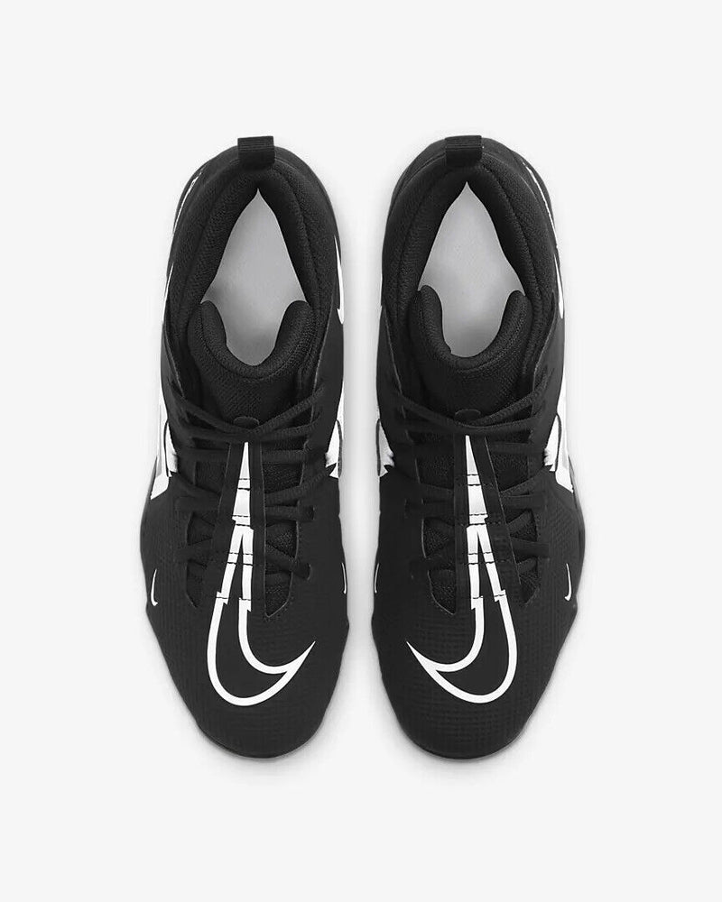 Nike Men's Alpha Menace 3 Shark Football Cleats Black/White Size 9.5 - Brand New