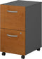 Bush Furniture 2 Drawer Mobile File Cabinet WC72452 Natural Cherry/Graphite Gray Like New