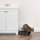 IRIS USA Large Cat Litter Box Scatter Shield Scoop Open High Sided - Gray/Clear - Brand New
