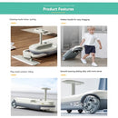 Kids Cleaning Kart, Electric Wiggle Car for Kids, 5-Speed Telescopic - Gray - Like New