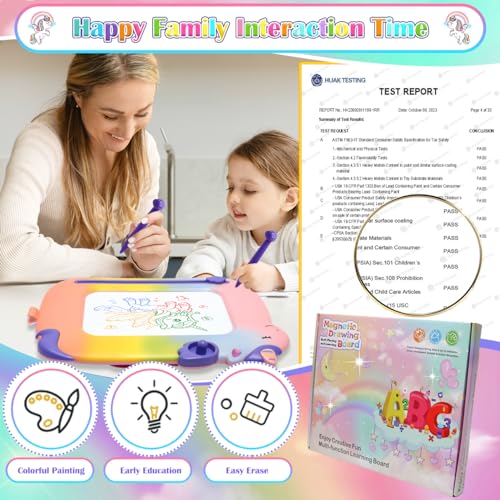 MEJCFARI Toddlers Magnetic Drawing Board Toy 18 Months, Size One Size, A-Rainbow - Like New
