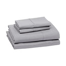 AMAZON BASICS LIGHTWEIGHT SUPER SOFT BRUSHED MICROFIBER 4QUEEN - DARK GRAY - Brand New