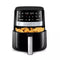 GOURMIA 3QT DIGITAL WINDOW AIR FRYER 8 PRESETS GUIDED COOKING 1200W - BLACK - Like New