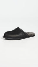 1108192 UGG MEN'S SCUFF SLIPPER SIZE 10 M BLACK LEATHER - Like New