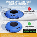 ZEALFEEL SNOW TUBE 45''/48'' RUBBER SNOW TUBES WITH CANVAS COVER - BLUE - Like New