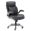 AMAZON BASICS ERGONOMIC EXECUTIVE OFFICE CHAIR LUMBAR SUPPORT GREY LEATHER - Like New