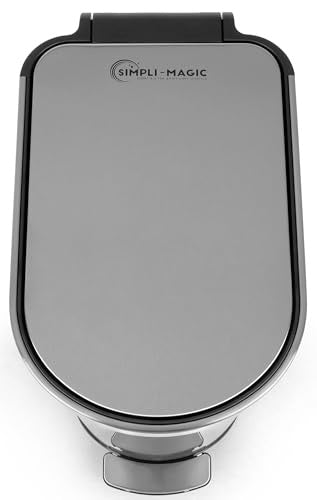 SIMPLI-MAGIC 50 LITER / 13.2 GALLON SOFT-CLOSE TRASH CAN - STAINLESS STEEL - Like New