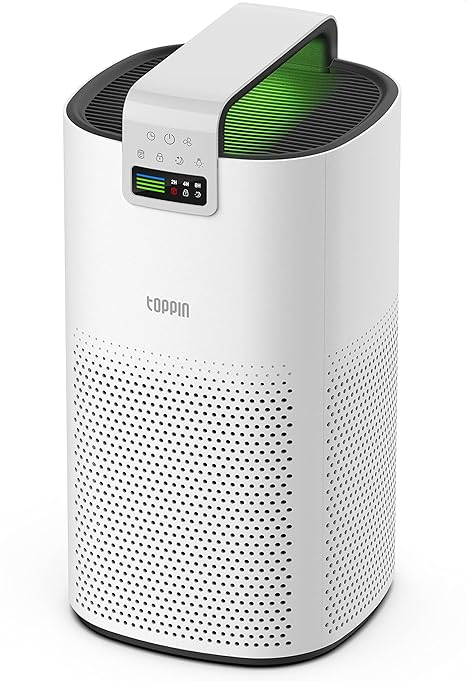 TOPPIN HEPA Air Purifiers True H13 HEPA Filter Up to 1590 ft² TPAP004 - WHITE - Like New