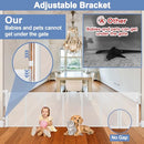 SAIR PET REINFORCED 90 INCH WIDE DOORWAY GATE, FOR DOORS, DOGS, BABIES - WHITE - Like New