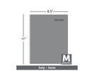 OFFICE DEPOT 2025-2026 MONTHLY ACADEMIC PLANNER JULY 2025 TO JUNE 2026 - GRAY - Like New