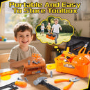 JOYSTONE 42PCS TOOL SET TODDLER BEGINNER TOOL BOX & TOY CHAINSAW DRILL - YELLOW - Brand New