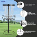 YES4ALL METAL PORTABLE DISC GOLF BASKET 24-CHAIN - BLACK - Like New