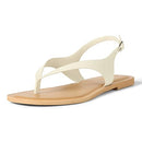 THE DROP WOMEN'S CINDA THONG SANDAL WOMEN 8 C2412257H6IK - CREAM - Like New