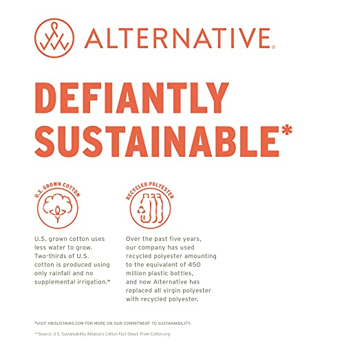 5114EA Alternative Women's Cropped T-shirt Eco Grey Stars X-Large - Like New