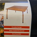 BELAVI WOODEN ROLL TOP PORTABLE TABLE, 27.5" L X 27.5" W X - Scratch & Dent