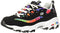 SKECHERS D'LITES SUMMER FIESTA SNEAKER - SIZE WOMEN 7 (AU/UK W4) - BLACK MULTI - Brand New