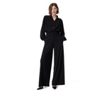 DEE OCLEPPO WOMENS PIPER BUTTON TOP ZIPPER BOTTOM JUMPSUIT SIZE: WOMEN M - BLACK - Brand New