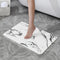 RICHARDS BATH MAT STONE BATHROOM MAT QUICK DRY & ANTI-SLIP WHITE MARBLE - Brand New