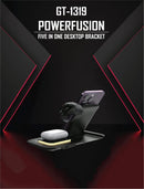 RISEN POWERFUSION 15W 3 IN 1 FAST WIRELESS CHARGING STATION - BLACK - Like New