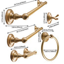SENTO ROBIKI Gold Bathroom Accessories Set (5-Piece, Satin Brass) - B08LDNWV6N - Like New