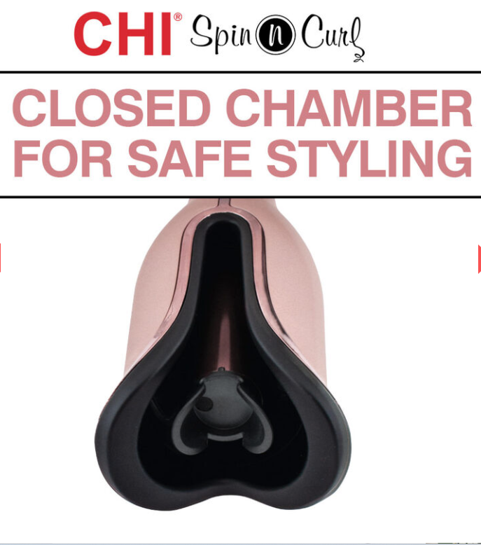 CHI 1 INCH SPIN N CURL, HAIR CURL - ROSE GOLD - Like New