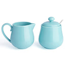 SWEESE 480.102 PORCELAIN SUGAR CREAMER SET 3 PIECE CREAMER PITCHER - TURQUOISE - Like New