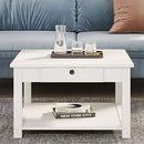 Panana Coffee Table, Small Coffee Table with Drawer and Shelf, Mid Century - Like New