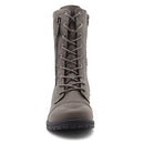 Shoe Land Kasey Women's Ankle Lace Up Military Combat Booties, Grey, Size 11 - Brand New
