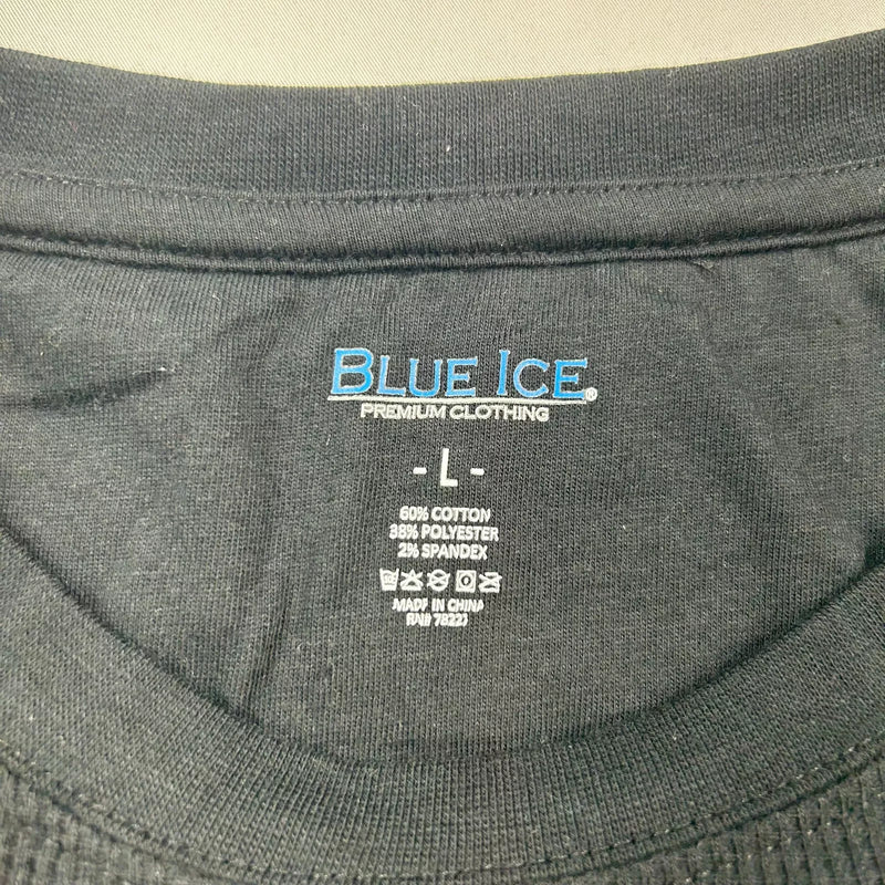 BLUE ICE THERMAL SHIRT MENS LARGE CREWNECK - SIZE: MEN L - BLACK - Brand New