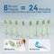 7AM2M Sonic Electric Toothbrush 8 Brush Heads 5 Modes 4H Fast Charge AM106 Green Like New