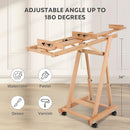FAHKNS Holds 2 Canvases Painting Easel for Adults H-Frame Easel (90") - Natural - Like New