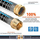 Heavy Duty Garden Hose 5/8"x 200 ft Leader Water Hose, 10 Pattern Spray - Black - Brand New
