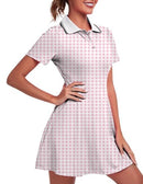 FKEEP Women's Golf Dress Tennis Dresses Workout Athletic Dress, XS, Pink Plaid - Brand New