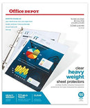 OFFICE DEPOT HEAVYWEIGHT SHEET PROTECTORS CLEAR PACK OF 100 OD491658-NEW - Brand New