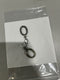 GENERIC SILVER AND BLACK OVAL EARRINGS WITH SPARKLES - SILVER AND BLACK - Like New