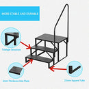 Fruyyzl 3-Step Hot Tub Steps with Handrail Outdoor RV Steps Ladder Support - Brand New