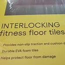 ALL IN MOTION INTERLOCKING FLOOR TILES -4PACK- 24 X 24 X 3/4 THICK - BLACK - Like New