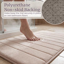 Lavish Home Set of 2 Microfiber Memory Foam Bath Mats - Plush Bathroom Rugs - Brand New