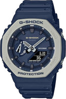 Casio G-Shock Analog-Digital Mens Watch GA2110ET-2A - Silver Dial Blue - Like New