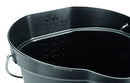 Vikan 56869 Plastic Round Heavy Duty Pail Stainless Steel Handle, 3 gal - Black - Brand New