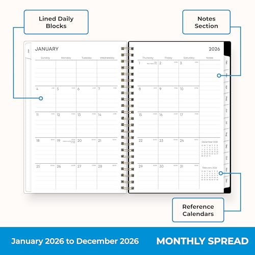 Blue Sky 2026 Weekly and Monthly Planner Calendar, January 2026 - December 2026 - Brand New