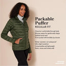 AMAZON ESSENTIALS WOMEN'S LIGHTWEIGHT PUFFER JACKET SIZE: WOMEN XL DARK OLIVE - Brand New