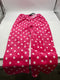 FASHION EXTRA SOFT FLEECE PAJAMAS PANTS - SIZE S - HOT PINK WHITE POLKA DOTS - Brand New