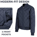 SPIRE DIAMOND QUILTED BOMBER ELITE JACKET - SIZE: MEN XL - NAVY - Brand New